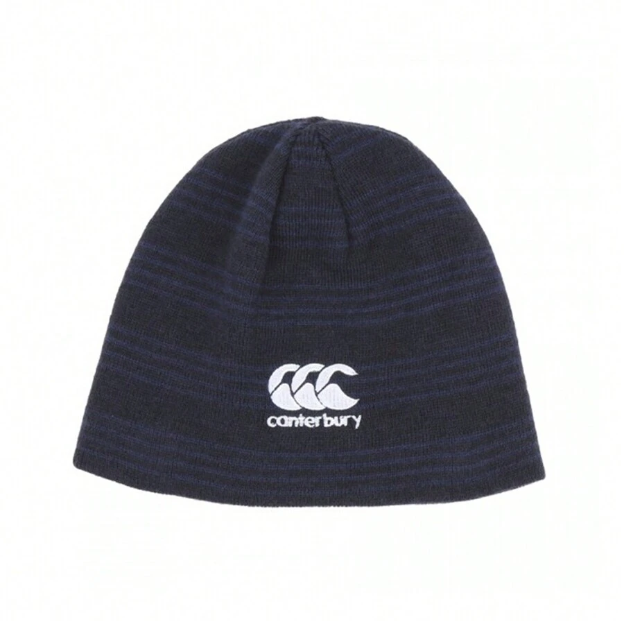 Canterbury of New Zealand Canterbury Striped Beanie (Navy) - Navy Blue - View 1