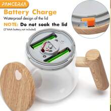 PANCERKA 1pc 400ml Electric Self-Stirring Mug For Coffee, Milk, And Protein Powder - High Borosilicate Glass Mixing Cup For Home, Office, And Travel