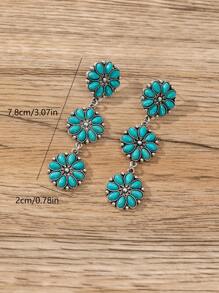 Bohemian Style Vintage Turquoise Dangle Oorbellen voor dames, perfect voor dagelijks gebruik en feestjes!