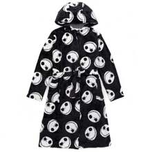 Nightmare Before Christmas Women's/Ladies Dressing Gown (Black/White) Summer Wedding Home Bathroom Decor - Black and White - View 1