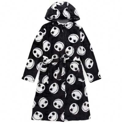 Nightmare Before Christmas Women's/Ladies Dressing Gown (Black/White) Summer Wedding Home Bathroom Decor