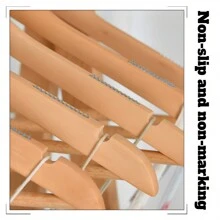 Personalized Customized Name Wooden Thick Clothes Hanger, Custom Engraved Bridal Wedding Dress/Groomsman, Bridesmaid Gift/Mother's Day/Father's Day Etching Gift, Handmade Clothes Hanger, Solid Wood Clothes Hanger, Housewarming Gift, Space-Saving, Reusable Exquisite, Stylish, Fashionable, High-Quality, Modern, Contracted, Tidy Custom, Personalized, Pets For Anniversaries, For Valentine's Day,Chic Design - Wood Color - View 6