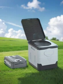 1入組PP材質便攜式摺疊廁所，戶外旅行營地便攜式廁所，車載馬桶，適用於成人和兒童的緊急廁所 - 彩色 - 查看 3