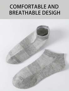 10對吸濕排汗加強防滑短襪，白色襪子，黑色襪子，面料女式踝襪，運動中筒襪，女士襪子，柔軟女式踝襪，一般女式踝襪和日常襪子 - 彩色 - 查看 3