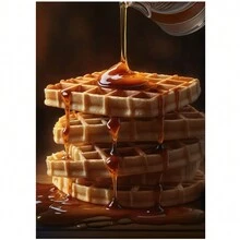 1入炸雞玉米海報，適用於客廳廚房的帆布油畫藝術家居裝飾牆飾畫像，無框