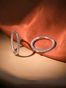 BALMORA 1對優雅S925純銀耳環，適用於女孩/女人/女友/母親派對約會禮物日常佩戴生日禮物 - 銀色 - 查看 6