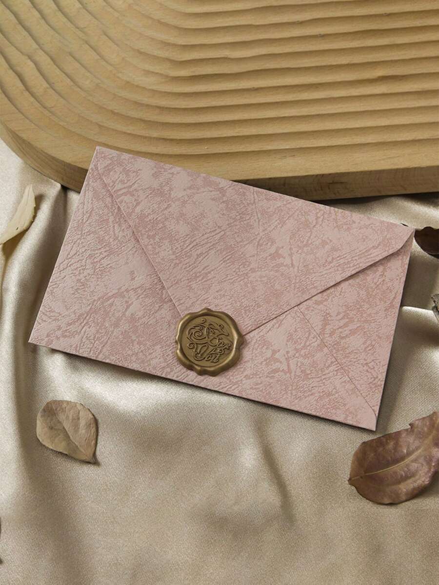 20pcs/10pcs/5pcs Envelope, Office Envelope, Wedding Invitation Card, Western Style Business Invitation, Card Paper Envelope, High-End Linen Envelope, Friend Gift Card, Wood Grain Envelope, Wax Seal, Stationery, VIP Invitation,Christmas - Set - View 1