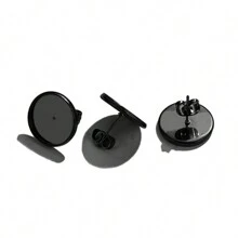 10入組304不銹鋼電鍍白鋼座項目底座凸起底座平盤耳環底部，日常手工DIY珠寶配飾耳環 - 耳環托 - 查看 3