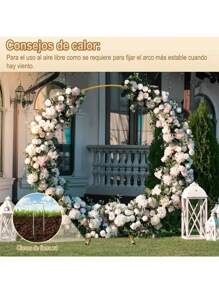 Arco Completo Desmontable De Metal De 2 M Para Globos - Dorado - Ver 3