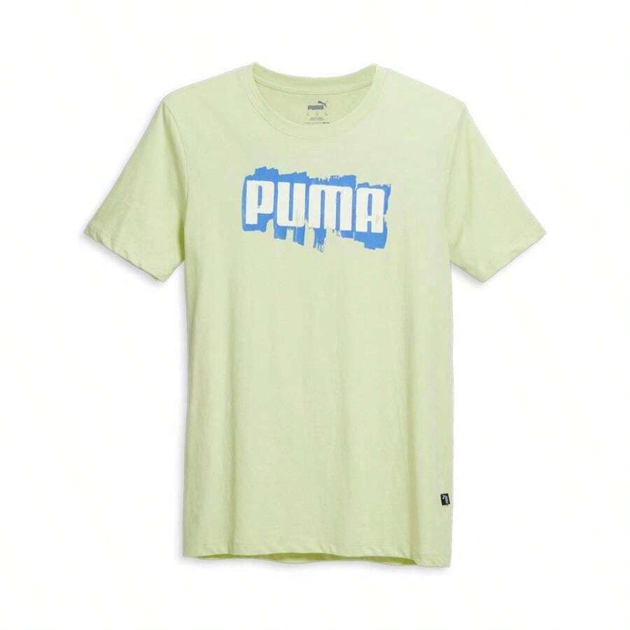 Boyfriend Style Men's Paint Tee - LIGHT MINT - View 1