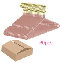 60/30/10/5/1 Packung Elegante geriffelte Metallbügel, rutschfestes nahtloses Design, stabil und langanhaltend - geeignet für Hemden, Röcke und Hosen - für Zuhause und im Studentenwohnheim, Urlaubsgeschenk, Weihnachtsgeschenk