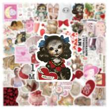 62 张/包风格贴纸，可爱卡通美学标签，用于剪贴簿，自粘密封文具贴纸，用于卡片信封，儿童礼物青少年派对用品奖励激励动机 - 黑色 - 查看 6