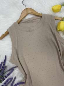 Women Tank Tops & Camis - 米色 - 查看 3