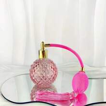 Vintage Perfume Spray Bottle 100ml Pink Vintage Refillable Perfume Bottle With Long Tassel