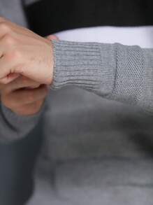 Blusa de Frio Suéter Tricô Masculino Design Estilo Importado Inverno - Cinza - Visão 7