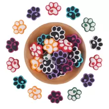 5/10/20 pezzi Grani sfusi a forma di zampa di silicone per la produzione di gioielli, penne e portachiavi, accessori fai-da-te per braccialetti e collane