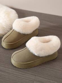 New Autumn & Winter Flat Women's Casual Snow Boots, European And American Style Outdoor Booties, Student Winter Shoes For Women - Green - View 5