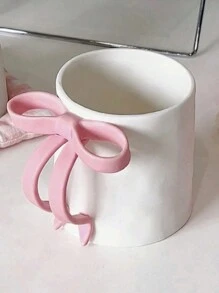 1 pieza Taza de cerámica creativa resistente a altas temperaturas con lazo pintado a mano, estilo Ins con esmalte, taza de café americano, taza de leche, taza de pareja, taza de desayuno, mejor regalo para novio, novia, familia