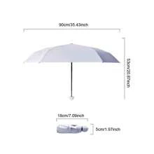 1 pieza Paraguas con 6 varillas en cápsula con caja, de doble uso, a prueba de viento y lluvia, con protección UV, parasol portátil, ligero y compacto, plegable, para escuela, oficina, hogar, viaje, verano, playa y viajes