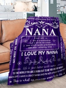 1 st. Aangepaste tekst flanellen deken voor NANA, aangepaste tekst flanellen deken, verjaardagscadeaus voor Nana, cadeau voor vrouwen, cadeau voor oma, flanellen deken, nationale grootoudersdag, gezellige zachte flanellen deken voor grootmoeder, 5 maten voor jou, zachte warme deken, dutjesdeken voor bank, kantoor, bed, kamperen, reizen, vakantiecadeau, nieuwjaarscadeau uniek, gepersonaliseerd voor Moederdag, voor jubilea, bank, bed, auto