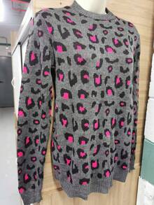 Women Sweaters - 玫紅色 - 查看 3
