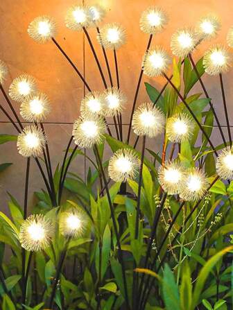 1pc Solar-Powered Dandelion Stake Light With Dual Modes, Swinging Design For Garden Decoration And Outdoor Waterproof Yard Ornament Light Fall Decor House Decor Outdoor Decor
