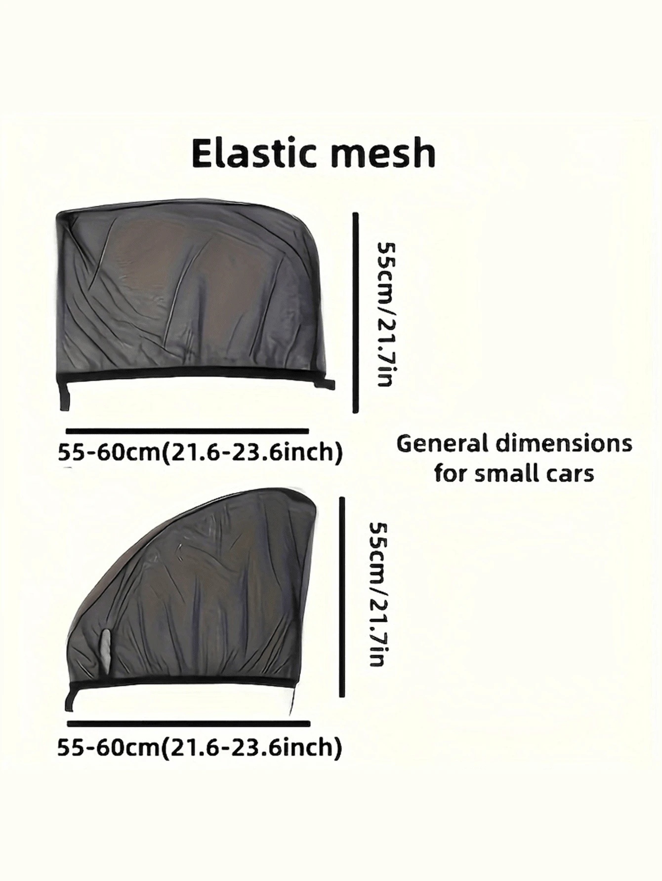 2pcs Car Rear Window Sun Shade, Ventilated Mesh Car Window Mosquito Net, UV Ray & Heat