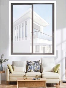 1 pieza Cortina de malla autoadhesiva para mosquitos para ventana, red de pantalla para insectos en interiores