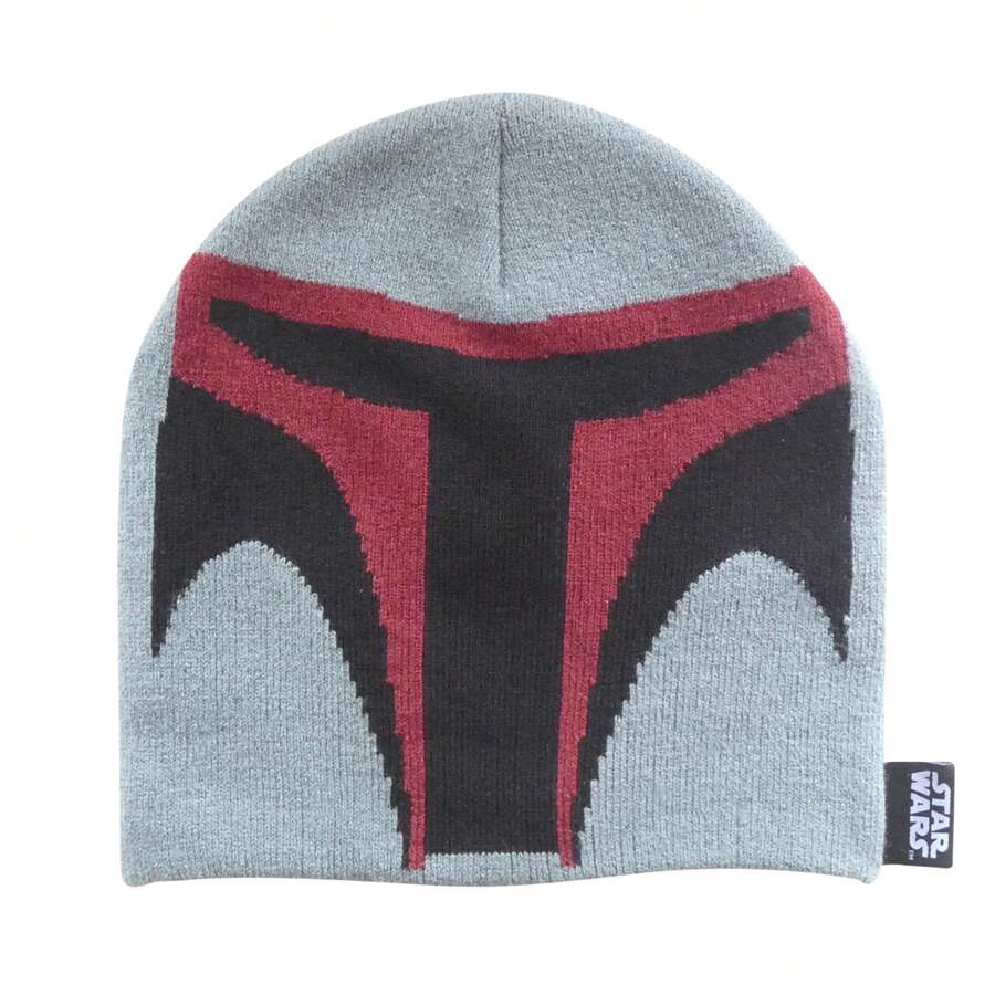 Star Wars Disney Face Boba Fett Beanie (Grey/Black/Red) - Grey - View 1