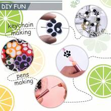 5/10/20 pezzi Grani sfusi a forma di zampa di silicone per la produzione di gioielli, penne e portachiavi, accessori fai-da-te per braccialetti e collane
