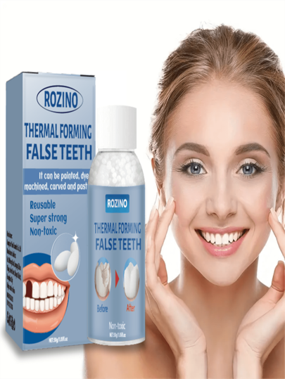 30g Teeth Whitening Dental Adhesive, Temporary Tooth Filling Material, For Covering Tooth Gaps And Filling Cavities, Solid Gel Beads With Strong Plasticity, Denture Adhesive