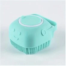 Cepillo de Ducha de Silicona 2-en-1 para Mascotas - Limpieza Fácil y Masaje Relajante, Herramienta de Aseo Ideal para Perros y Gatos.
