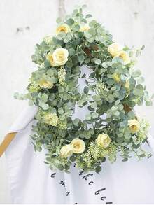 1入人造黃色錢草茶花藤，200cm，塑料製，適用於婚禮、家居、夏季和桌面裝飾 - 黃色 - 查看 5