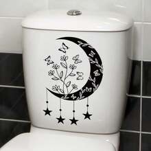 1pc Toilet Seat Decal, Decorative Wall Sticker - Multicolor - View 5