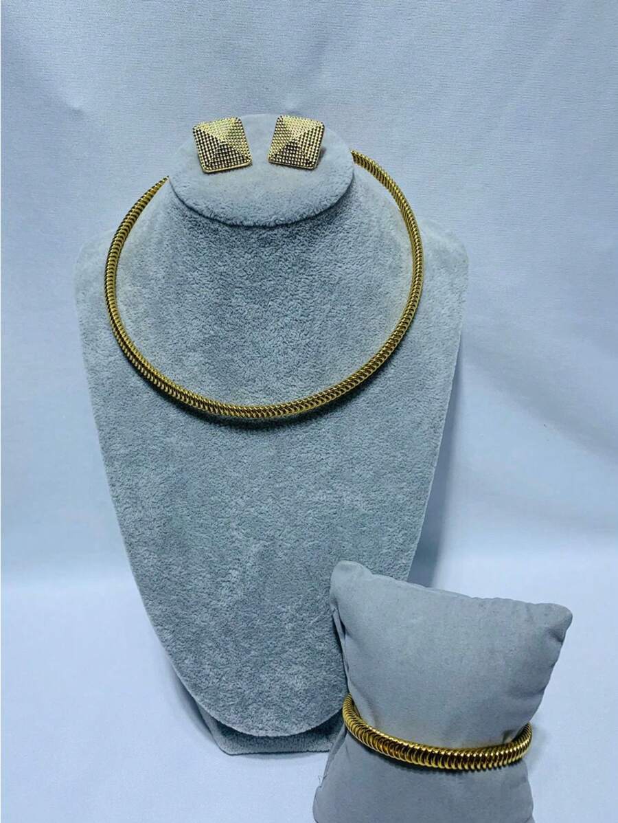 Women Jewelry Sets - 金粉色項圈 - 查看 1