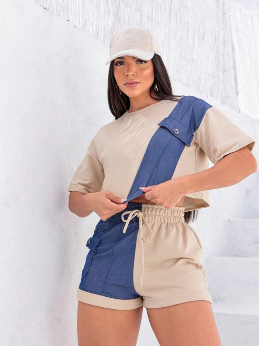 Women Two-Piece Outfits - Beige - View 1