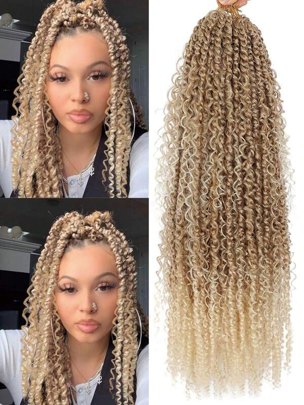 Boho Crochet Passion Twist Hair Pre Looped, 12/14/18/22 Inch Goddess Passion Twist Crochet Hair With Curly Ends  Pre-Twisted Bohemian Crochet Braids