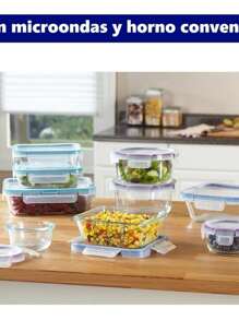 Contenedores Recipientes Toper De Vidrio 18 Pzas Snapware - Albaricoque - Ver 2