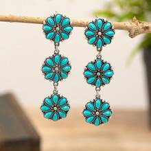 Bohemian Style Vintage Turquoise Dangle Oorbellen voor dames, perfect voor dagelijks gebruik en feestjes!