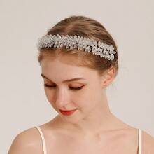 新娘水晶髮箍，手工珠寶婚禮髮飾用於派對和宴會皇冠 - ZHHA-0642 - 查看 9