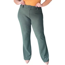 Plus Size Pants - 軍綠色 - 查看 6