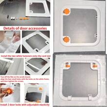 室內貓屋，帶內置馬桶，抽屜式貓砂盆和藍色貓櫃 - 彩色 - 查看 9