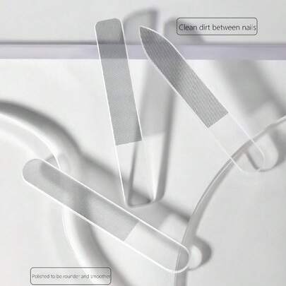 指甲锉玻璃指甲抛光器水晶纳米指甲锉和角质层修剪器双头美甲修脚工具套装男女通用亚克力天然指甲