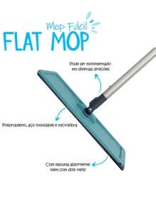 Flat Mop Squeegee Mop And Bucket Professional Washer And Dryer With 2 Magic Squeegee Refills - 綠色 - 查看 3