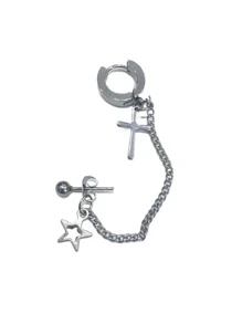 Women Dangle Earrings - 銀色 - 查看 2