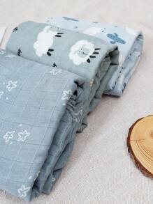 3 件装竹纤维 2 层婴儿襁褓毯 爱情情人节