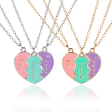 Set de collar de amistad de 3 piezas con colgante Set de corazón para mejores amigas - collar de mejor amigo - Ver 6