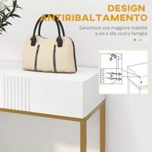 HOMCOM Bench Table - White - View 9