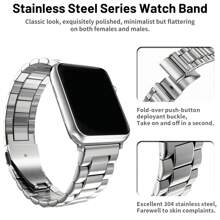 1 Stück kompatibles Armband für Apple Watch 49mm 46mm 45mm 44mm 42mm 41mm 40mm 38mm, Geschäftsmäßiges Metallarmband aus Edelstahl kompatibel mit Apple Watch Bändern der Serien 9, Ultra 2, SE, Ultra Series 10 9 8 7 6 5 4 3 2 1, für Herren und Damen als Geschenk für Schüler zur Rückkehr in die Schule