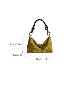 Bolso de hombro con forma de nube, bolso de diseño único con forma de panecillo, bolso de moda